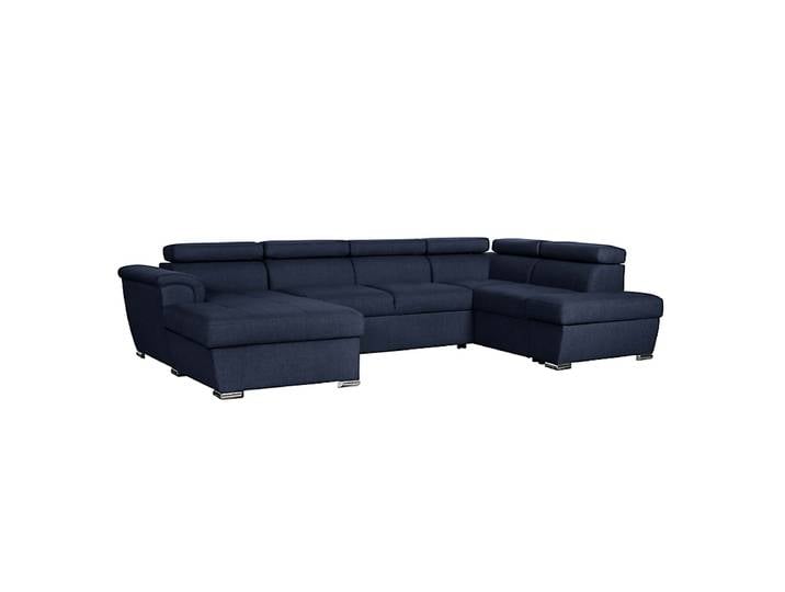 Canapé d'Angle Panoramique PAOLA Convertible en Tissu