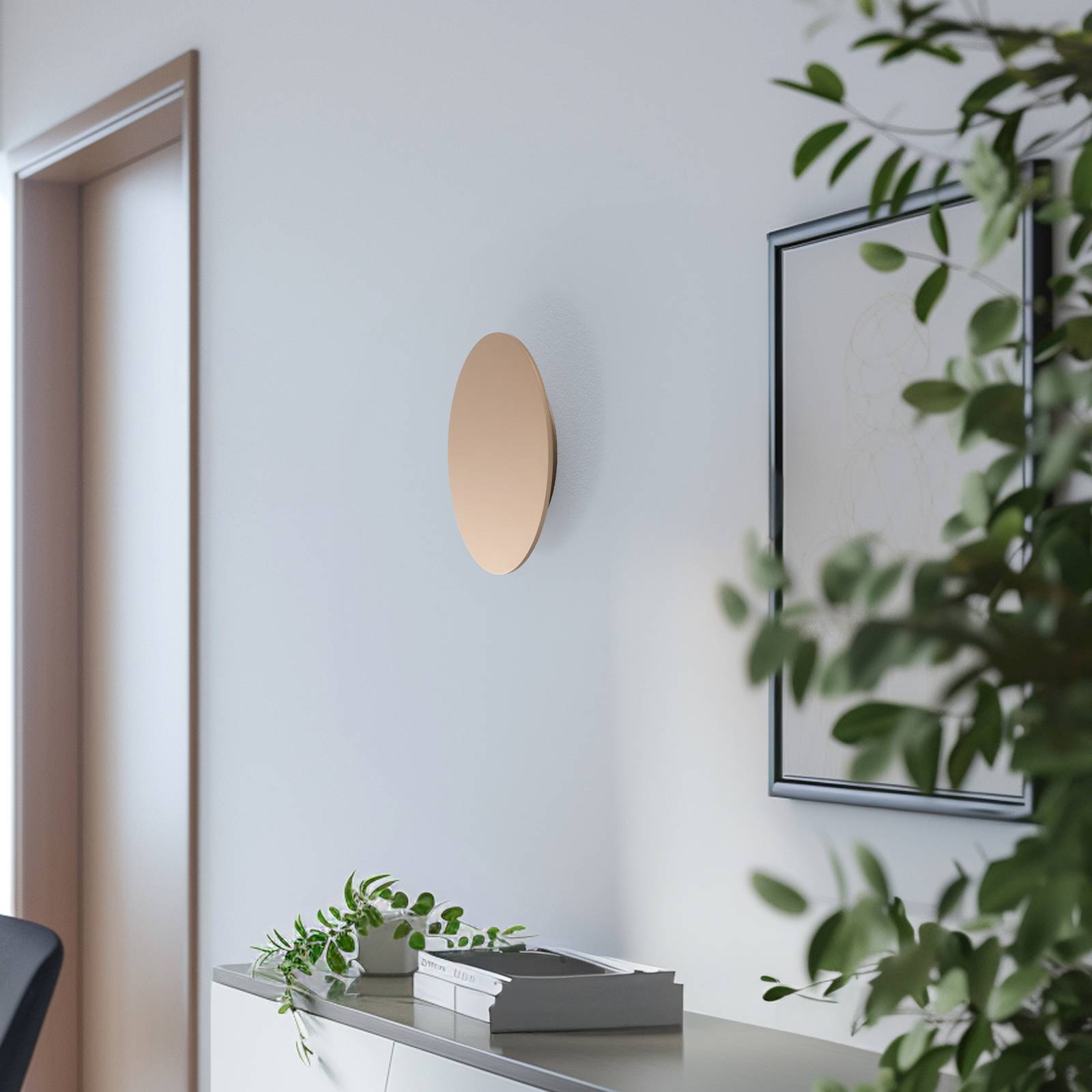 Wandlampe Orios Plus Argon, messing / gold, für Wohn- / Esszimmer, Metall, Modern, LED Wandleuchte, Wandlampe Innen