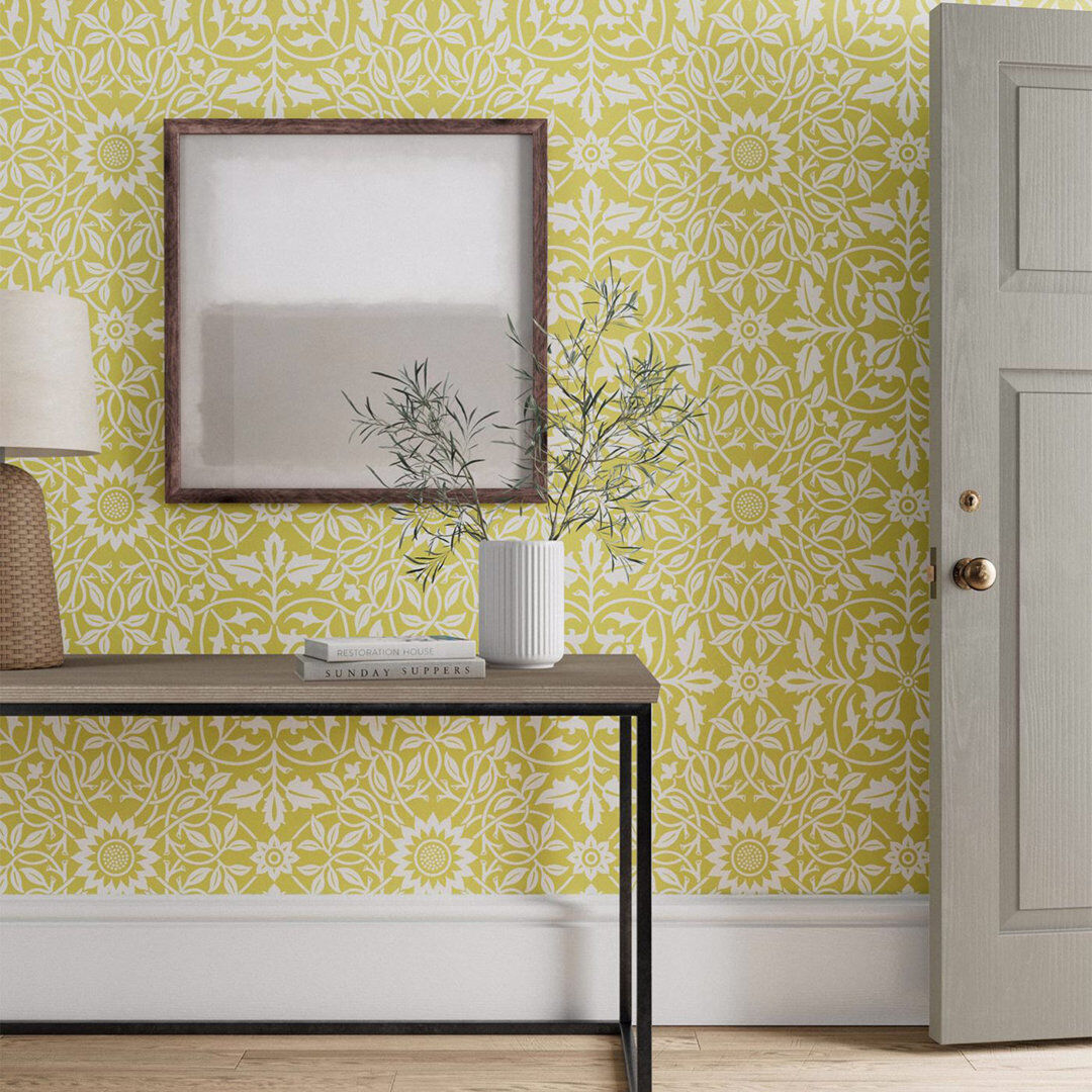 Morris & Co St James Ceiling 10.05m x 52cm Matte Wallpaper Roll Yellow