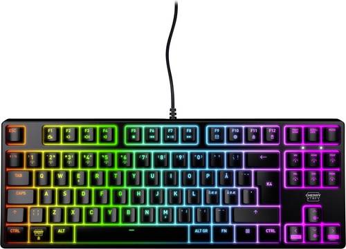 Cherry XTRFY K4V2 TKL Kabelgebunden, USB Tastatur Deutsch, QWERTZ Schwarz RGB-Beleuchtung