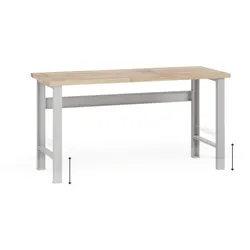 Höhenverstellbarer Werkbank G7, Buche-Leimholzplatte, 1700 x 685 x 840-1040 mm