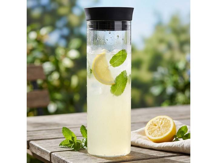 Glaskaraffe aus Borosilikatglas, 1L