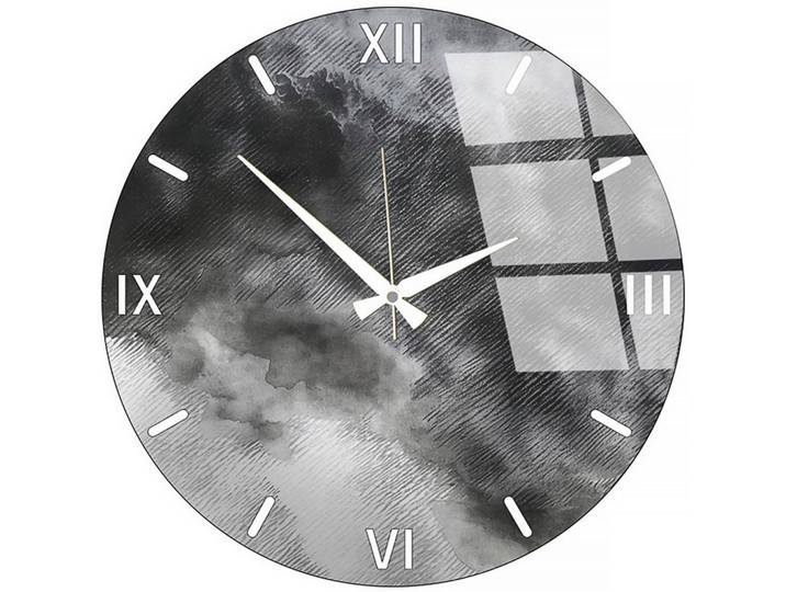 Wanduhr, Weiß, Dunkelgrau, Glas, 40x40x0.4 cm, Dekoration, Uhren, Wanduhren