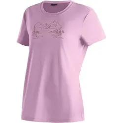 MAIER SPORTS Damen Shirt Wilma Print, Größe 34 in Lila Lila