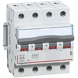 Legrand 406486 Lasttrennschalter DX3, 4-polig, 40A 400 VAC, Gebrauchskategorie AC-22A