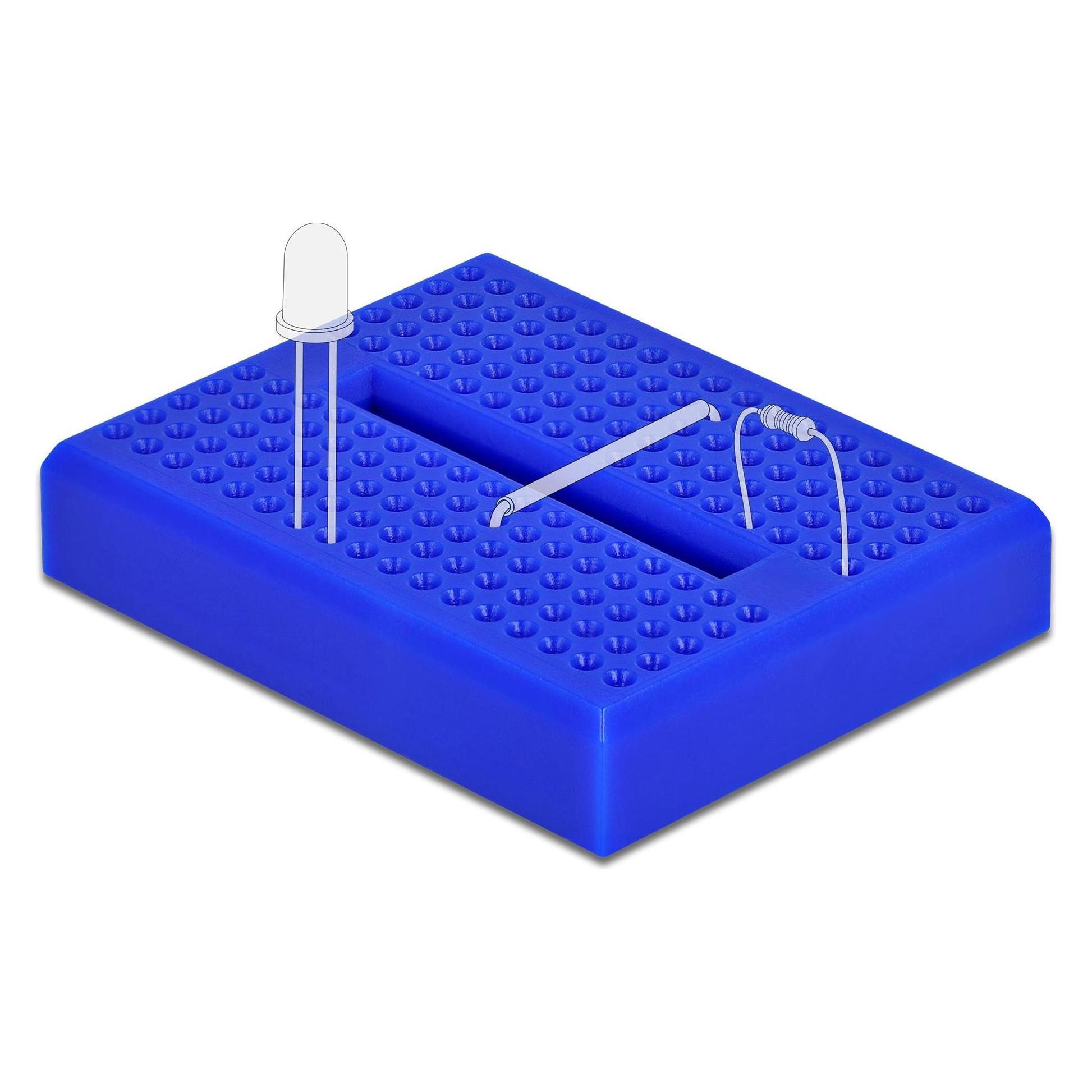 Delock Breadboard 170 Kontakte, blau (18322)