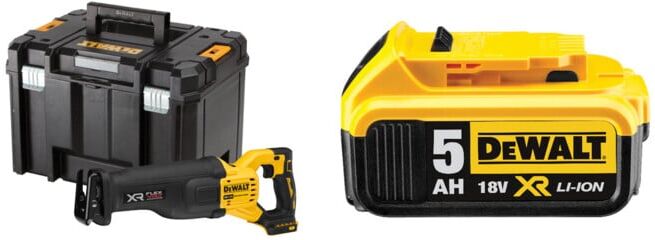 Set DeWalt Akku-Säbelsägen 18V XR Flexvolt Advantage + Ersatz-Akku DCB184-XJ