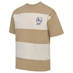HUMMEL hmlLOOSE T-SHIRT S/S BEES STRIPE tofu/cornstalk S