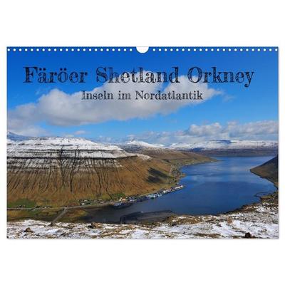 Färöer, Shetland, Orkney - Inseln im Nordatlantik (Wandkalender 2027 DIN A3 quer), CALVENDO Monatskalender