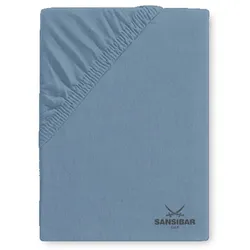 Spannbettlaken SANSIBAR Jersey (BL 140x200 cm) - blau - BL 140x200 cm
