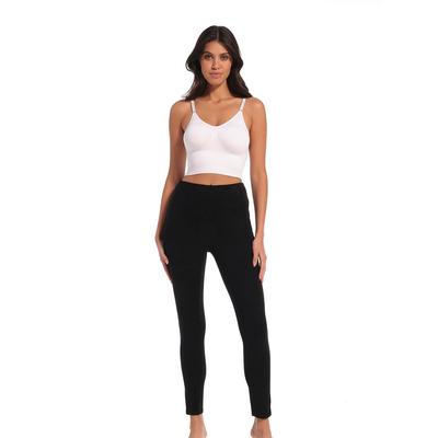 Leggings MAGIC BODYFASHION "Hi-Waist Slim Tights", Damen, Gr. S, N-Gr, schwarz, Obermaterial: 85% Polyamid, 15% Elasthan, eng lang, Hosen Leggings, mittlere Formung von Bauch, Hüften und Oberschenkeln