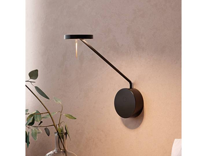 LEDS-C4 Wandleuchte Invisible Reader, schwarz, für Wohn- / Esszimmer, Aluminium, Modern