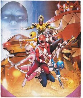 Hasbro Power Rangers Vintage Rangers Silk Touch Throw Blanket 50X60 Inches by THE NORTHWEST GROUP in Yellow (Size OS)