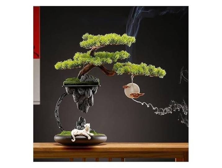 CHICKEN Künstliche Dekopflanzen Kreative Ornamente im chinesischen Stil, künstliche Baumlandschaft, Wohnzimmer, Veranda, Schrank, Hotel, Desktop-Dekoration Künstliche Zimmerpflanzen(B)