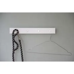Garderobenleiste STRAIGHT weiß, 4 Haken