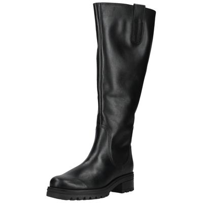 Stiefel GABOR COMFORT "Gabor Comfort Stiefel Leder", Damen, Gr. 40,5, Textil, schwarz, Leder, Schuhe Stiefel