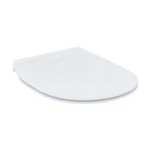 Ideal-Standard WC-Sitz Connect Flat E772401, oval, Duroplast, mit Absenkautomatik & Edelstahlscharnier, abnehmbar, weiß