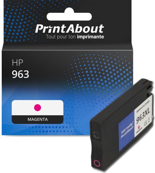 PrintAbout Cartouche compatible HP 963 (3JA24AE) - Magenta Magenta