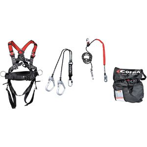 COFRA Sicherheitsgurt NAGAROTE, 3-Punkt-System, Auffang- & Haltegurt, Set, bis 140 kg, Größe L - 3XL