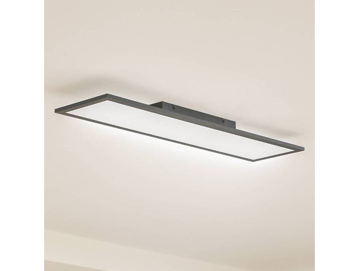 LED Panel Enhife Lindby, schwarz, für Arbeitszimmer / Büro, Modern