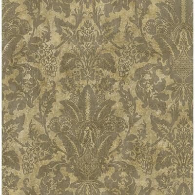 Seabrook Designs Dimaro Damask Unpasted Wallpaper