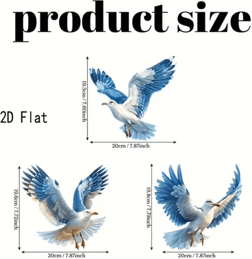 Inspire Curations Retro Wooden Seagull Wall Decor Set Coastal Seagull Wall Hanging Ornaments a5