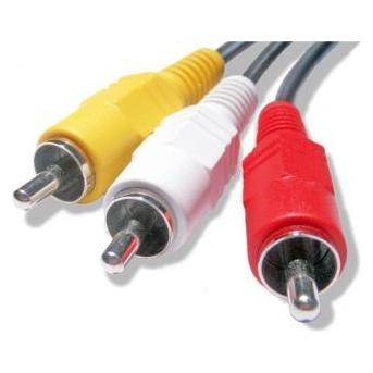 RCA (Cinch) x3 - RCA (Cinch) x3 Kabel 2m schwarz (2 m, Cinch Kabel) (35551007)