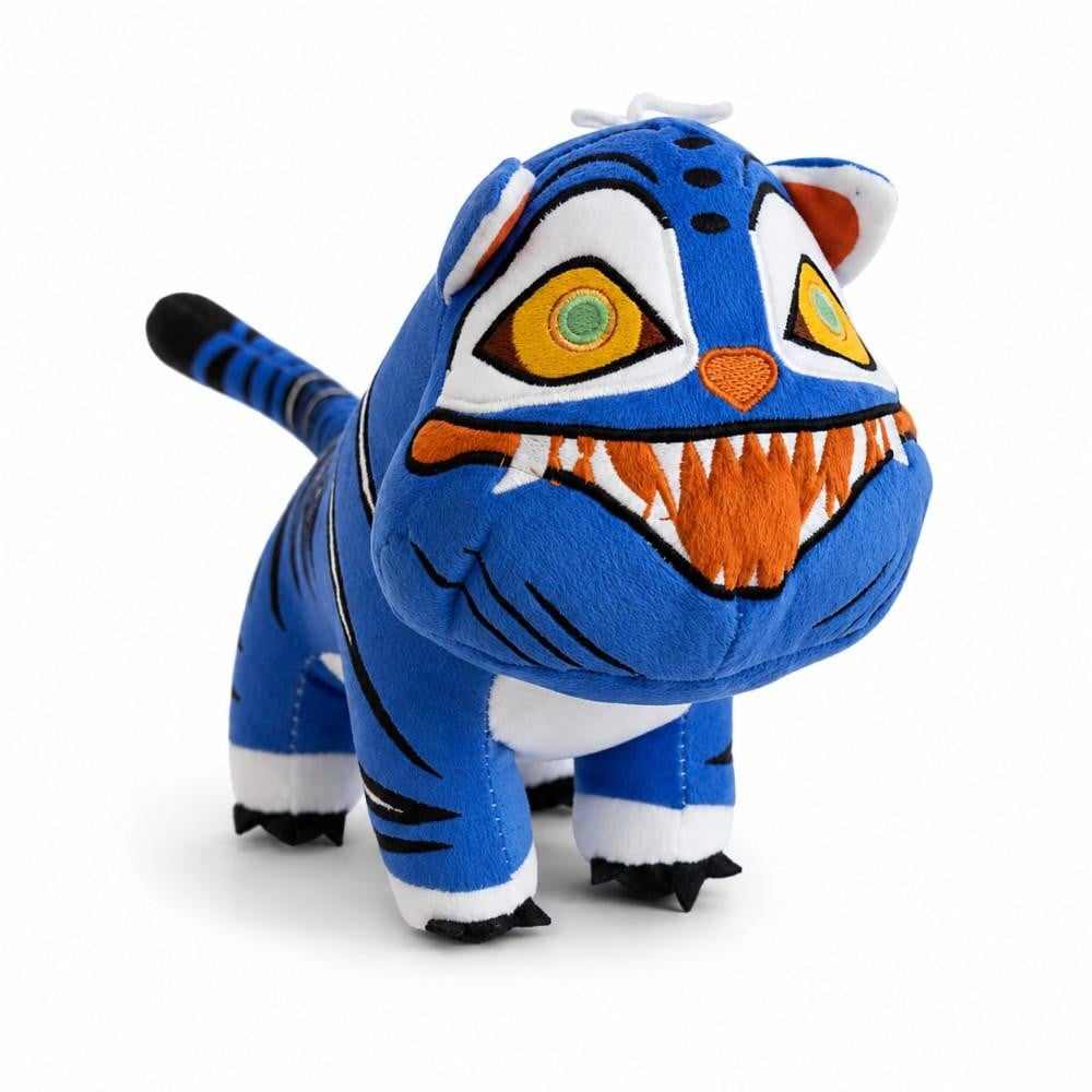 Wiztex Demon Hunters Tijger Knuffel - Blauwe Pluche Tijger van 18 cm
