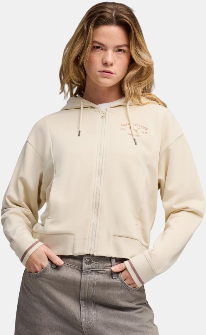 Puma Sudaderas Casual de Mujer CLASS Comfort Full-Zip .  Blanco