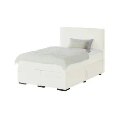 Boxi Boxspringbett mit Bettkasten Boxi Urban , creme , Maße (cm): B: 140 H: 125