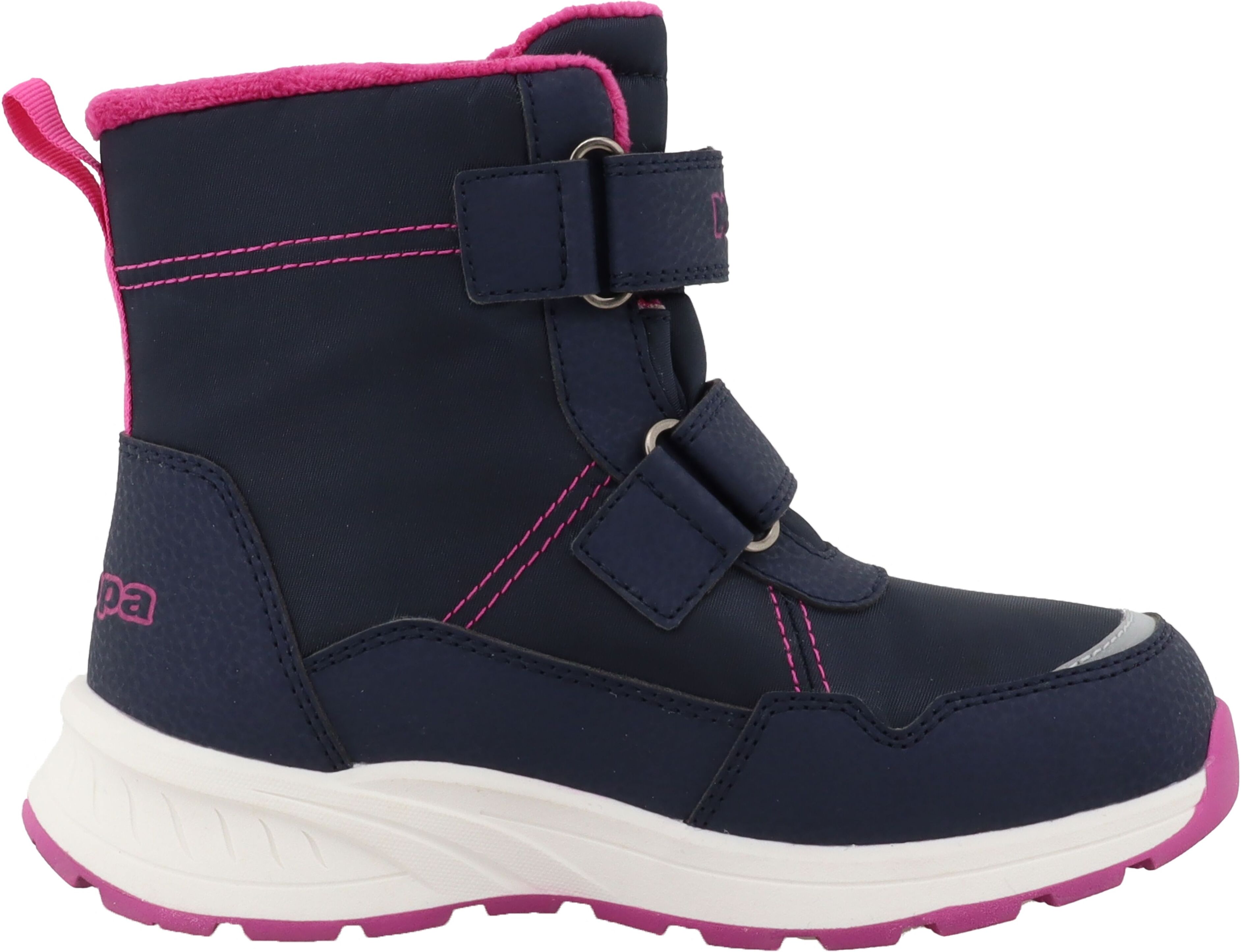 Winterboots KAPPA "Ruth", Mädchen, Gr. 29, gefüttert, blau (navy, pink), Synthetik, Schuhe Winterboots, Winterschuhe, Winterstiefel, Snowboots, gefüttert, wasserdicht navy, pink 29, gefüttert