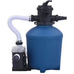 vidaXL, Wasserpumpe, Piaskowa pompa filtrująca z zegarem, 530 W, 10980 L/h (Gartenpumpe)