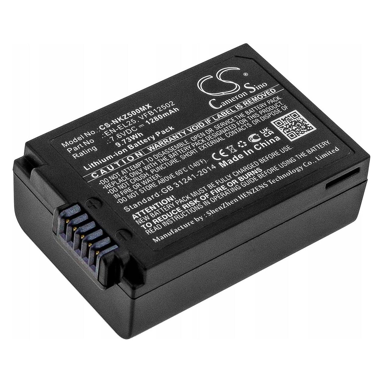 CS Cameron Sino Akumulator Cameron Sino Akumulator Bateria Typ En-el25 Enel25 Do Nikon Z50 / Z50 Zfc / Z30 / Z Fc (Kamera Akku) (SB7711)