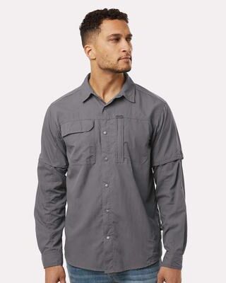 Columbia 212332 Men's Skien Valley Pocket Shirt in City Grey size XXL   Nylon