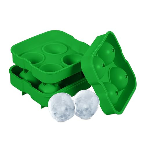 Relaxdays IJsblokjesvorm siliconen set van 2, groen