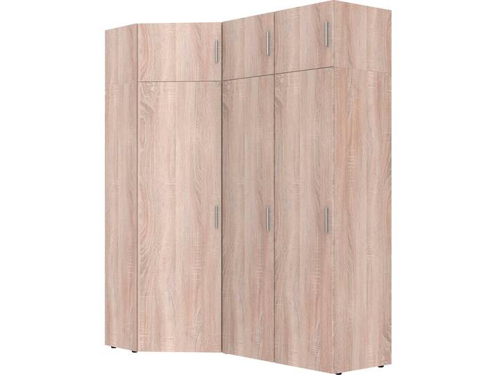 Schranksystem WIMEX Münster , braun (eiche sägerau nachbildung), H:225cm T:54cm, Holzwerkstoff, Schränke, Schranksystem, Mehrzweckschrank