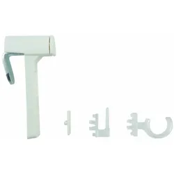Klemmträger für Vitragestangen (LB 6x3,50 cm) - silber - LB 6x3,50 cm