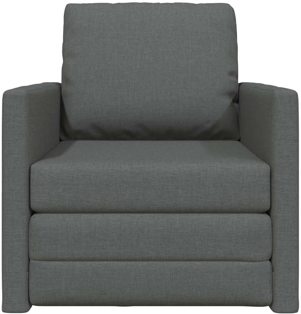 vidaXL Canapé-Lit 60cm Gris foncé tissu
