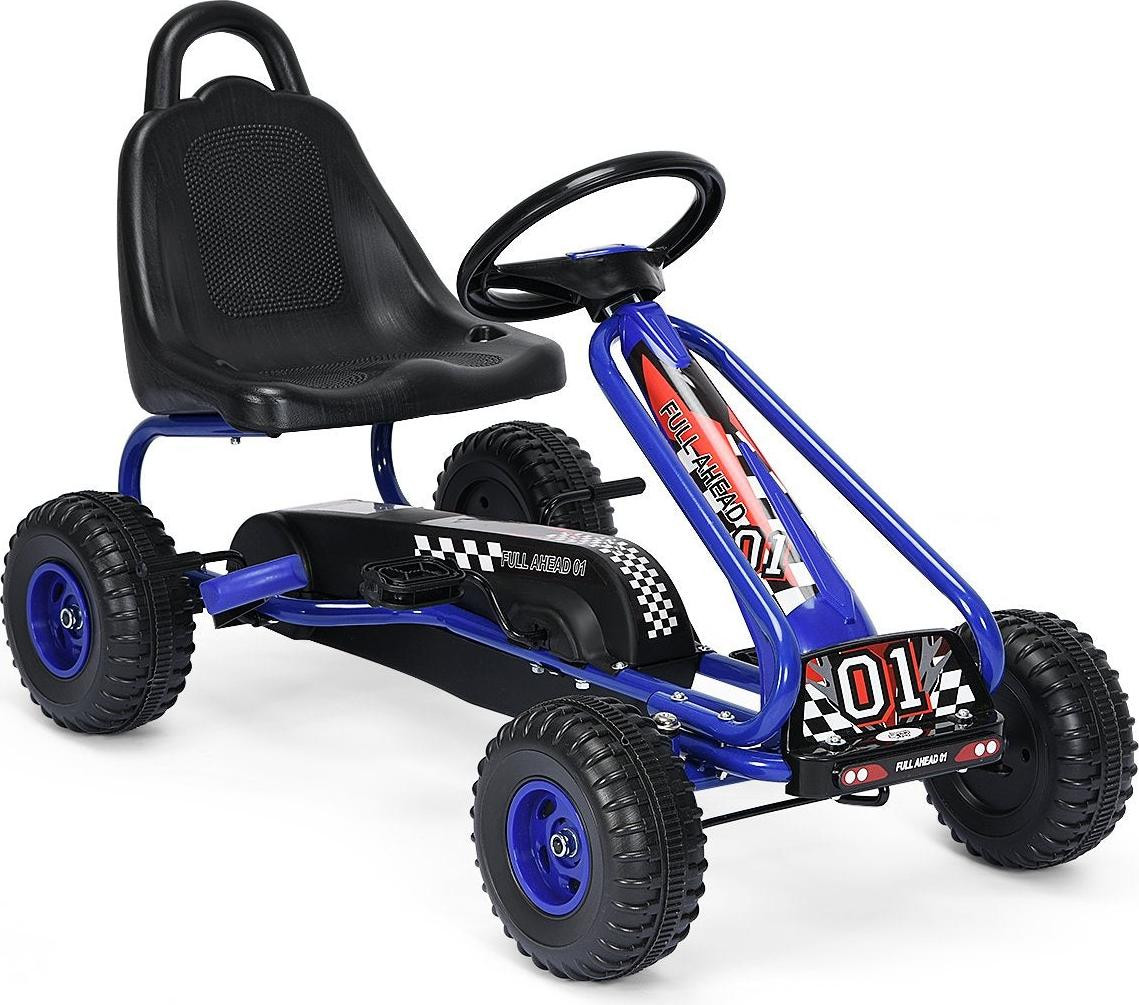 Northio Go-kart met handrem en loopfiets voor kinderen van 3-6 jaar, blauw