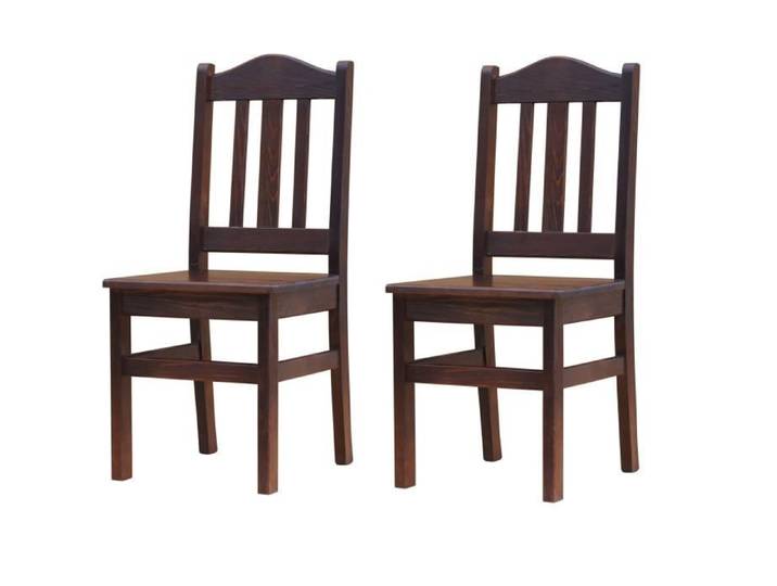 Chaise en bois COULEUR NOYER 2 pièces.