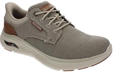 Skechers USA Slip-Ins: Arch Fit-Crosser-Ruger - Mens 7.5 Tan Oxford Shoes Medium