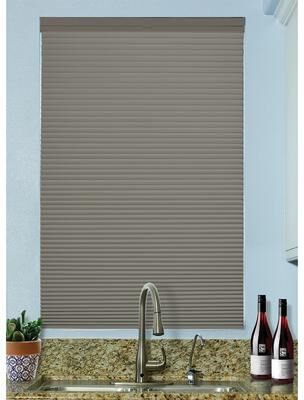 "BlindsAvenue Cordless Top Down/Bottom Up Blackout Cellular Honeycomb Shade, 9/16"" Single Cell, Antique Pewter"
