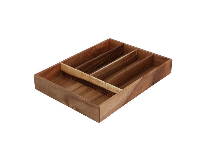 Besteckeinsatz Holz 5 Fächer