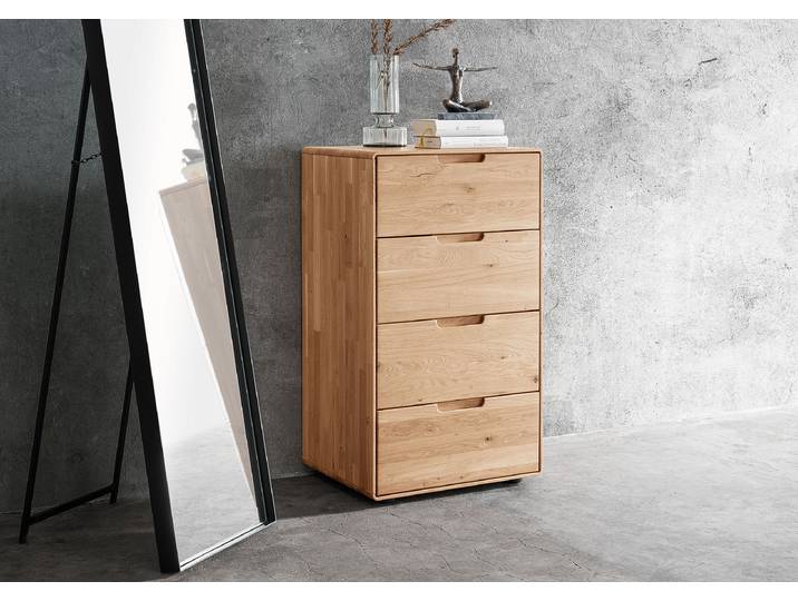 Commode massive 51 cm avec tiroirs 51 x 91 x 40cm Bois/Marron