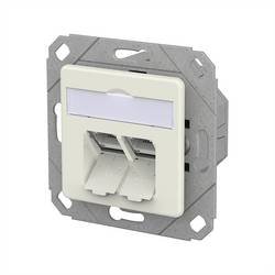 METZ CONNECT E-DAT C6A LSA++ Dose, 2 Port, UPk, reinweiß 130E381102-I
