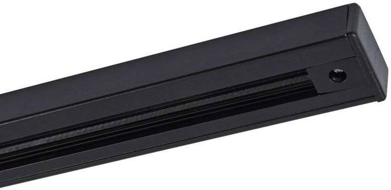 Lindby Stromschiene Linaro, 2 m, schwarz, 1-Phasen-System Linaro, schwarz, für Flurbereich, Aluminium, Modern, Stromschienenleuchte