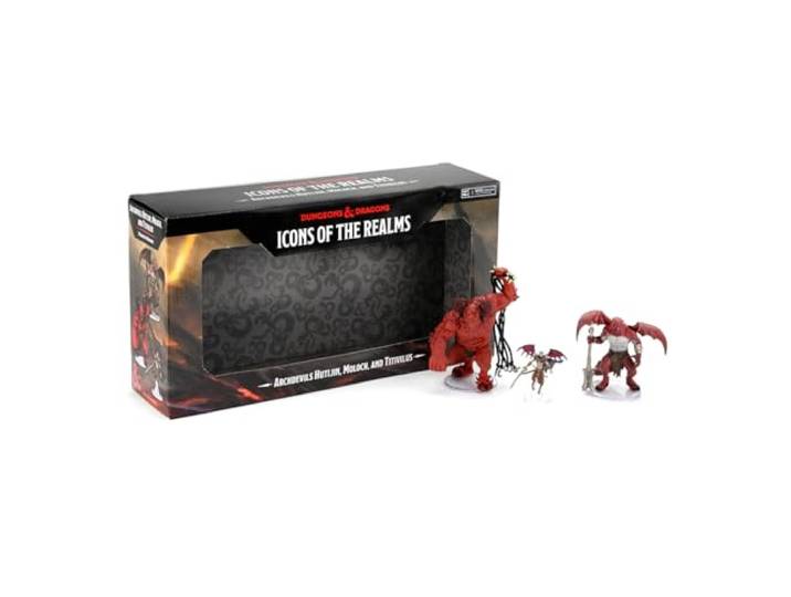 WizKids 96141 D&D Iconen of the Realms Miniatures: Aartsduivels - Hutijin, Moloch, Titivilus Figuur, Multi