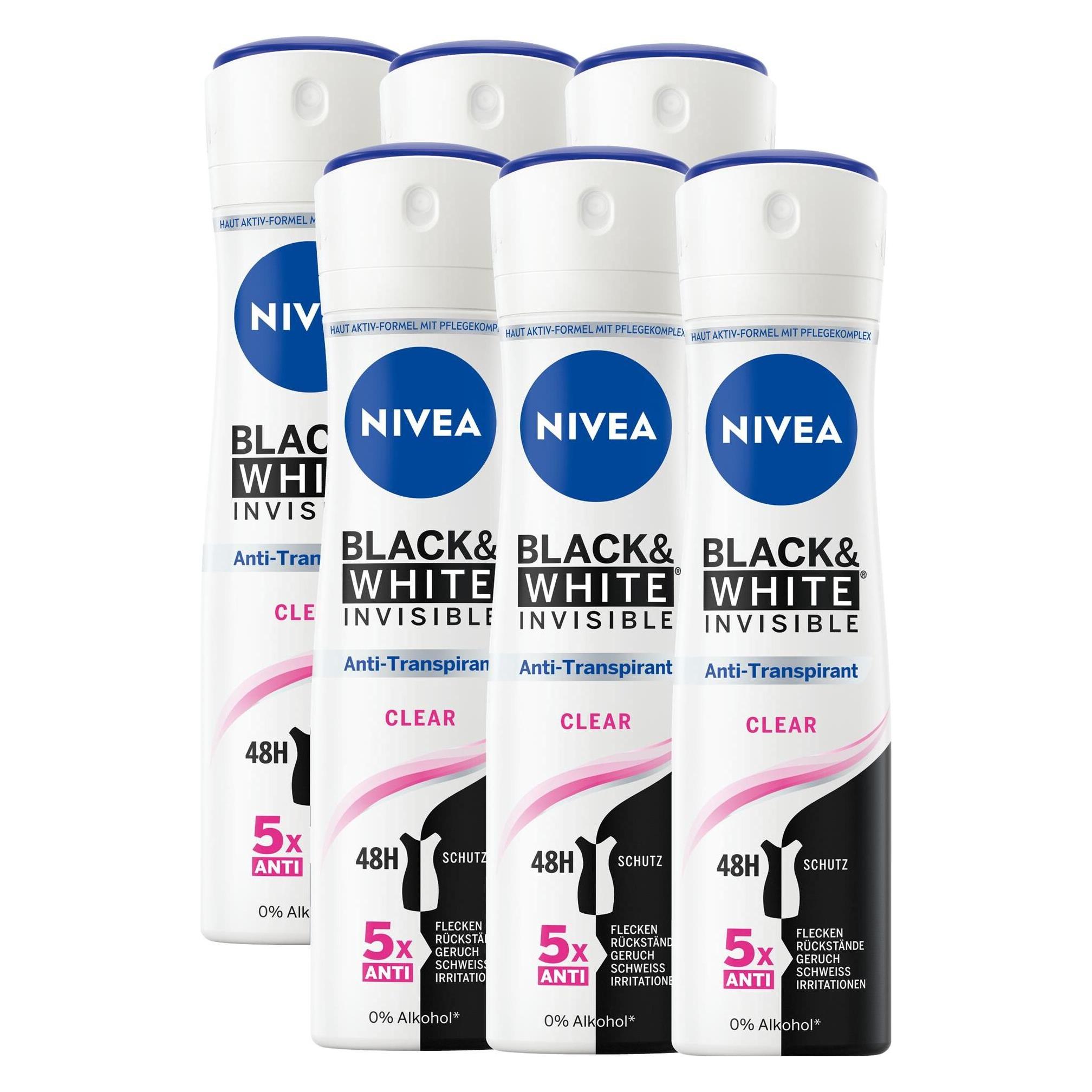 Nivea Deo Spray Invisible Multipack 6 x 150 ml (Spray, 150 ml) (4005900843777)