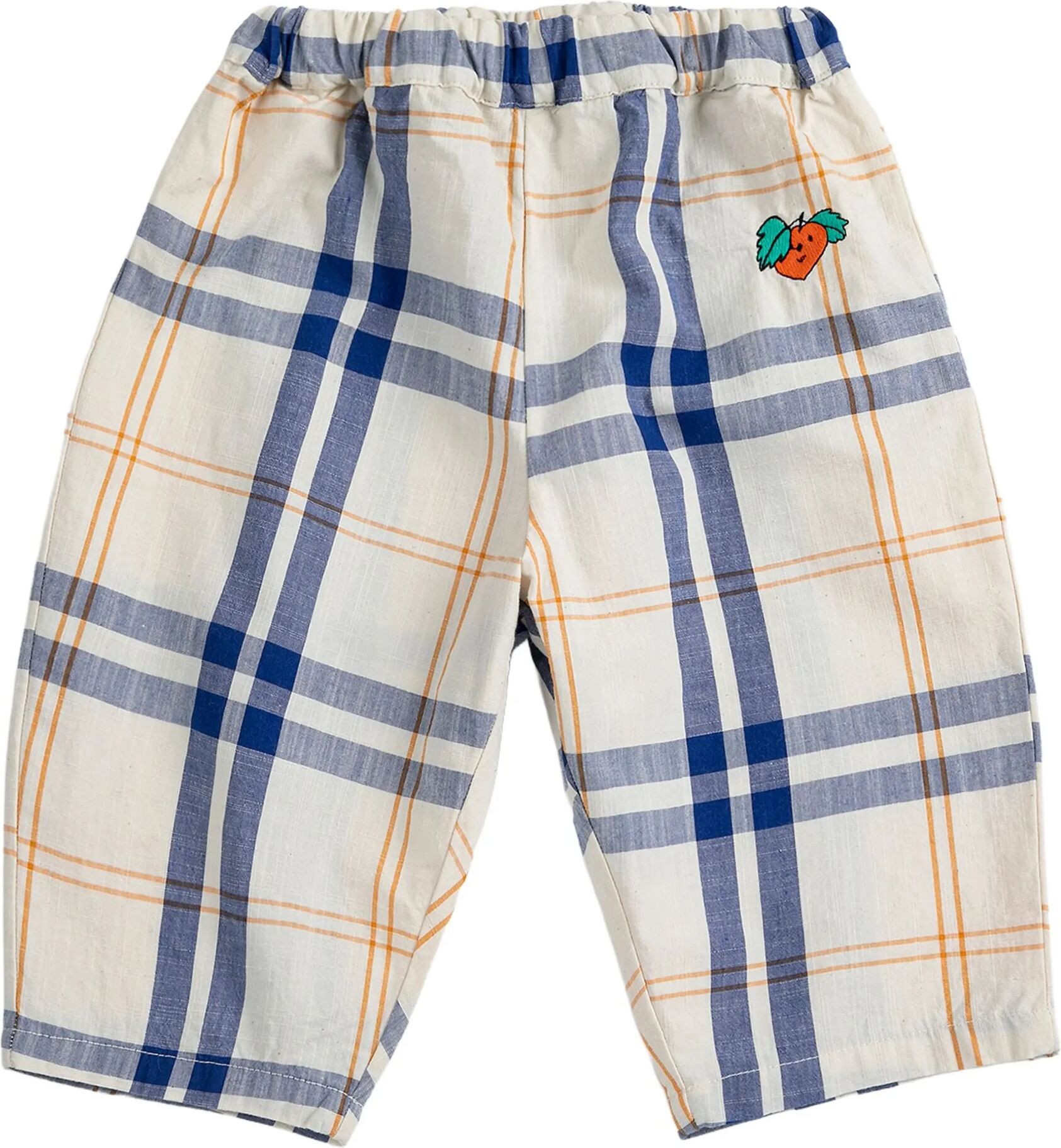 Bobo Choses Pantalon Tartan Coton Bio Ecru 3 mois