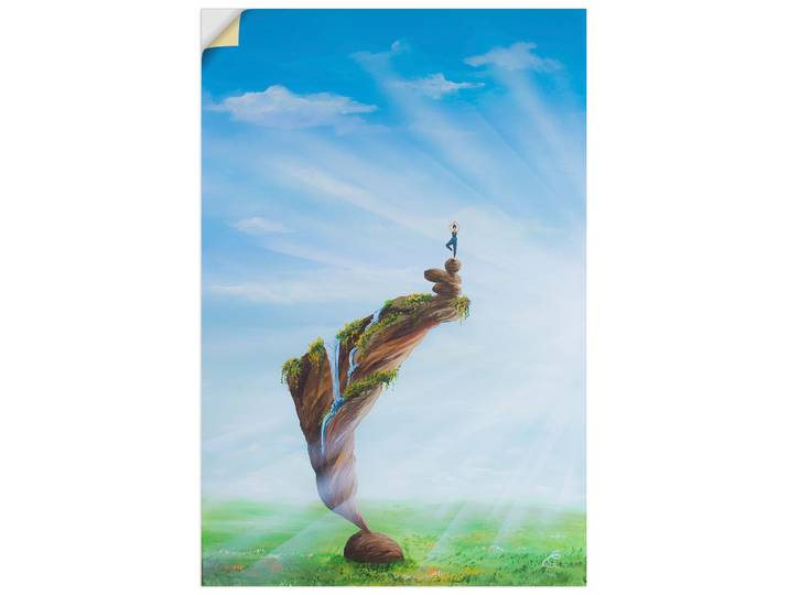 Wandbild ARTLAND Im Ausgleich , blau (farbe bild(er): blau), B:20cm H:30cm, Bilder, Wandbild, als Alubild, Leinwandbild, Poster, Wandaufkleber in verschied. Grössen